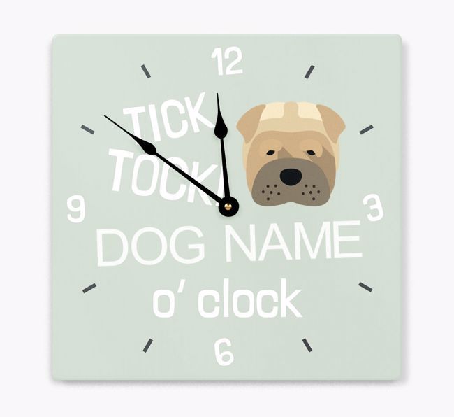 Tick Tock 'O' Clock: Personalised {breedFullName} Wall Clock